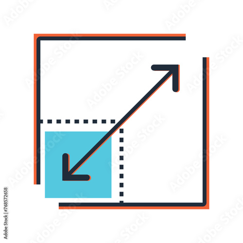 Scalability icon vector image on white background can be used for data analytics