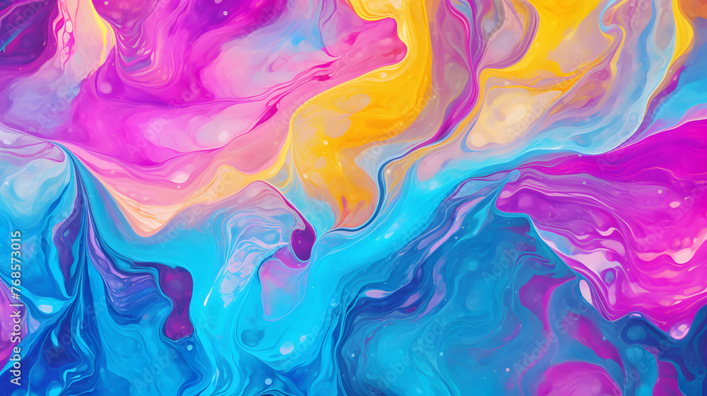 Fototapeta premium Art rainbow psychedelic oil paint abstract graphic poster web page PPT background