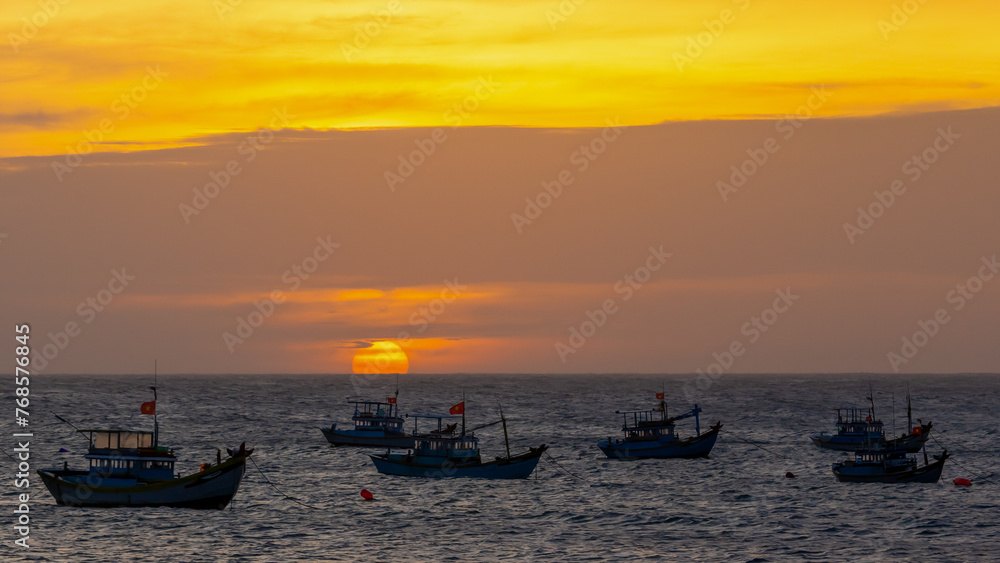 Sunset in Phu Quy Islands, Binh Thuan province, Viet Nam 