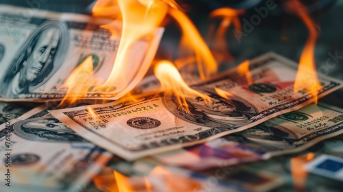 Burning dolar 