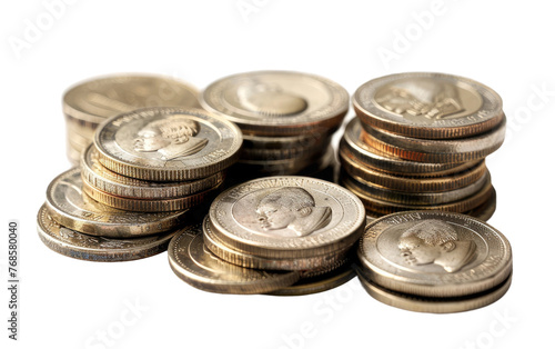 Collection of Indonesian Rupiah Coins isolated on transparent Background