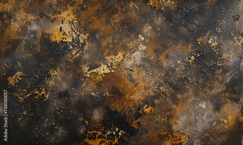 A painting showcasing a blend of brown and black hues, Generative AI 