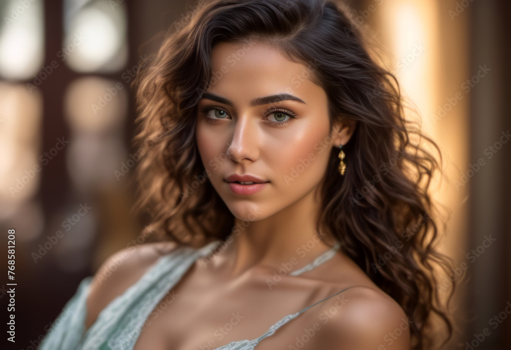 A Portrait Of Breathtakingly Gorgeous, Exotic, Beautiful Woman.
A Portrait Of Breathtakingly Gorgeous, Exotic, Beautiful Woman.