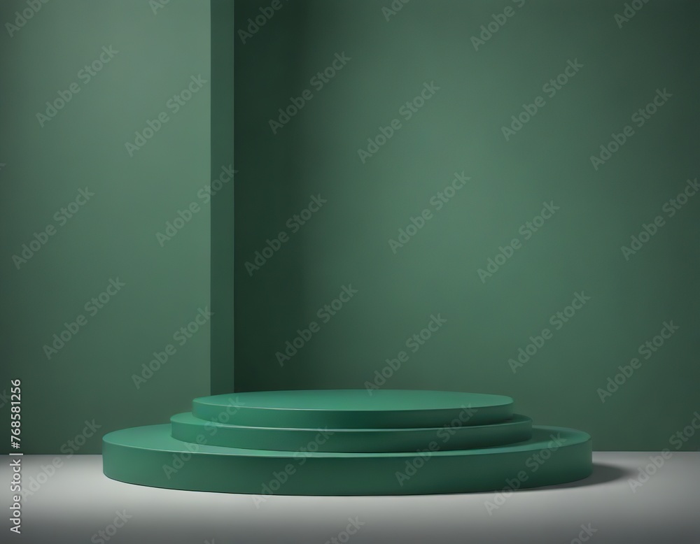 custom made wallpaper toronto digitalempty podium on green background