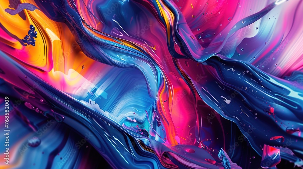 Obraz premium Vibrant lines pulsating with energy and vitality, their bold colors and dynamic shapes creating a sense of excitement and anticipation in