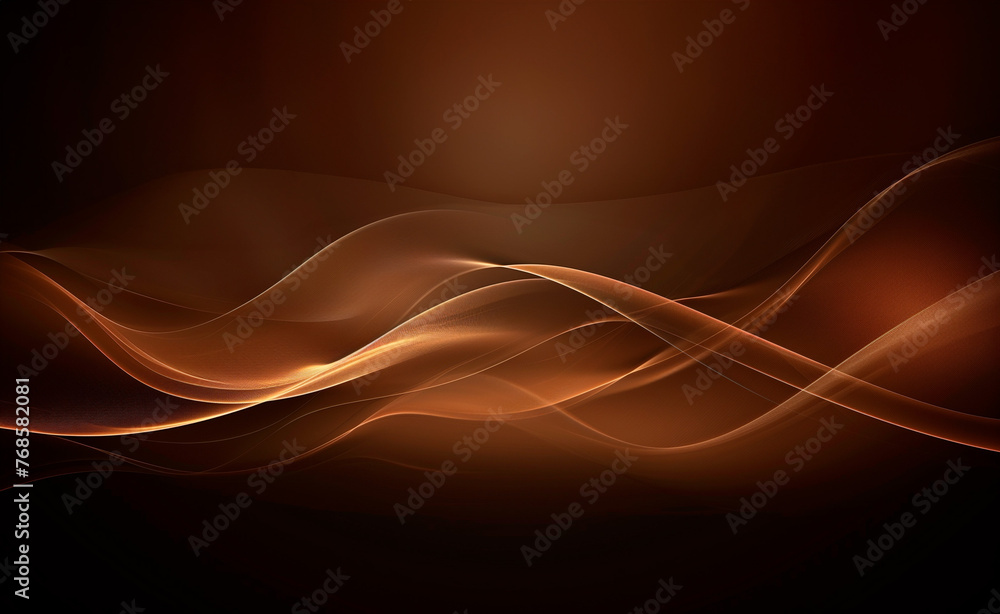 Abstract brown smoke waves on dark background. Concept of graphic design, modern art, desktop wallpaper, background texture Abstract brown smoke waves on dark background. Concept of graphic design, modern art, desktop wallpaper, background texture