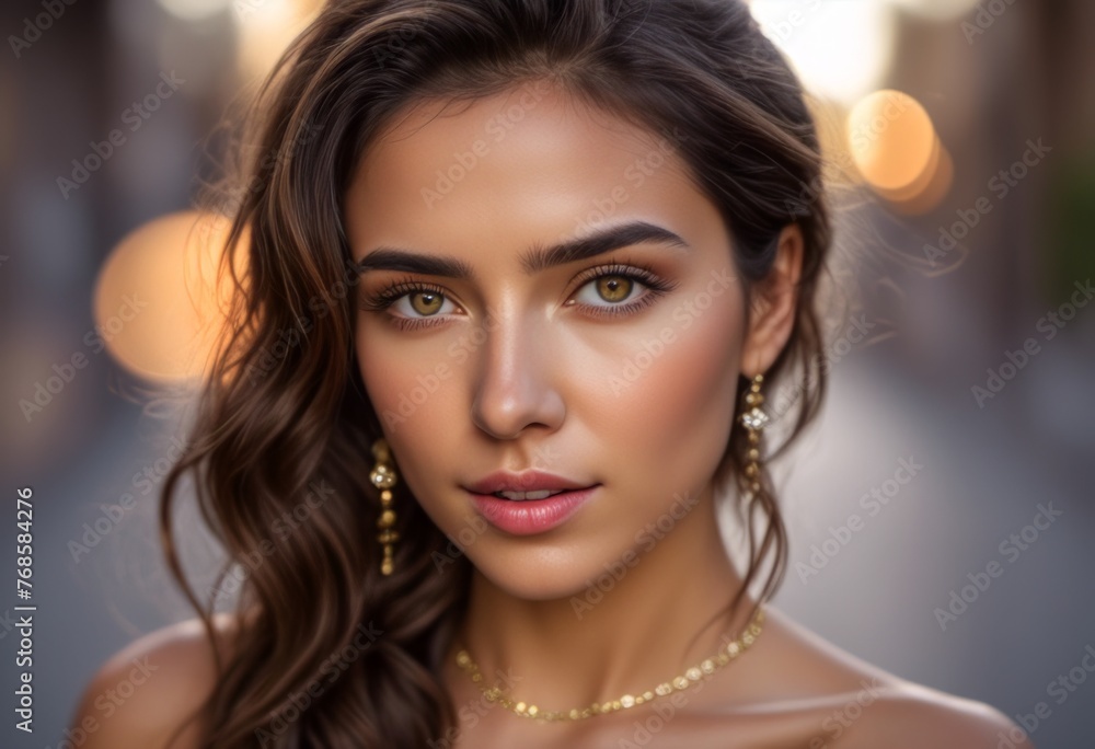 A Portrait Of Breathtakingly Gorgeous, Exotic, Beautiful Woman.
A Portrait Of Breathtakingly Gorgeous, Exotic, Beautiful Woman.