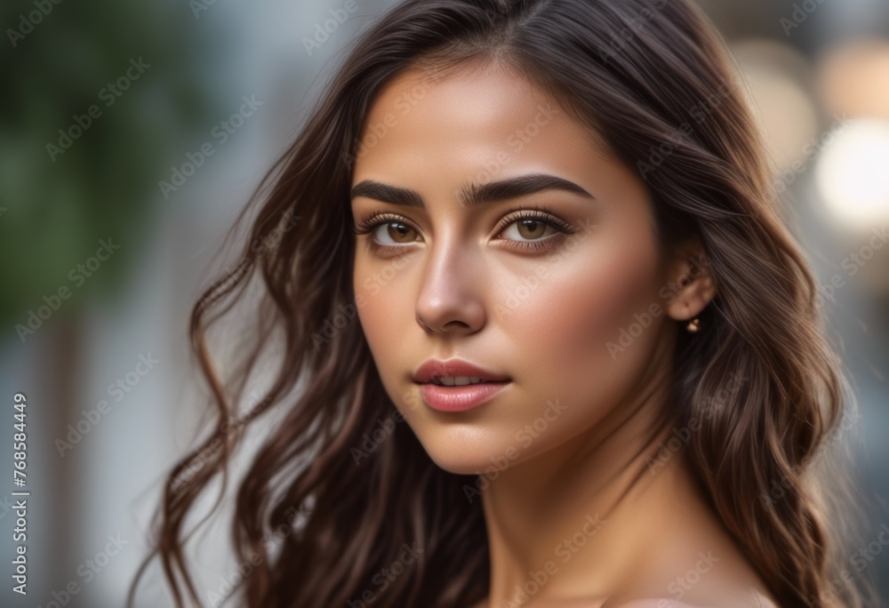 A Portrait Of Breathtakingly Gorgeous, Exotic, Beautiful Woman.
A Portrait Of Breathtakingly Gorgeous, Exotic, Beautiful Woman.