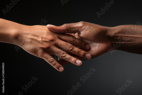 Hand reaching out to another hand. Concept for help