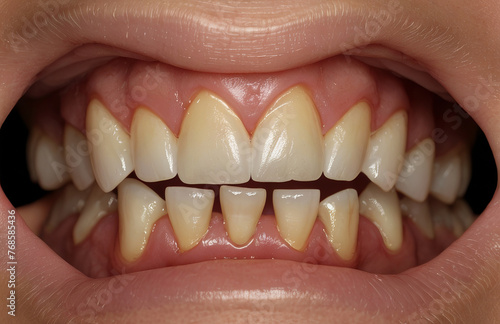 Excessive spacing lower bite teeth