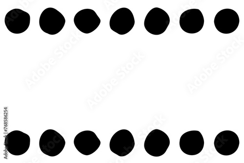 黒のシンプルな流体で構成されたフレーム