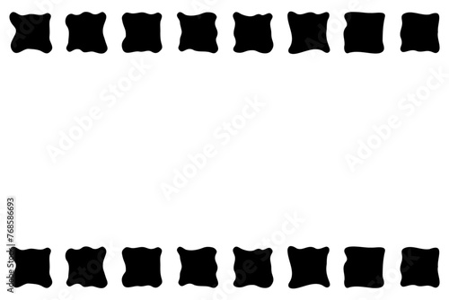 黒のシンプルな流体で構成されたフレーム