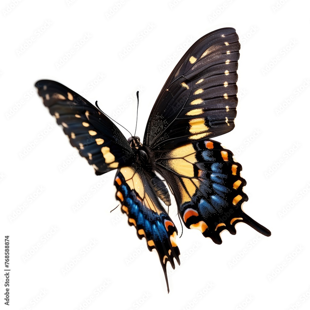 Fototapeta premium Beautiful butterfly, isolated on white, professional photo