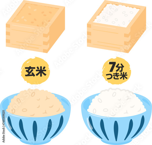 玄米と7分づき米のご飯