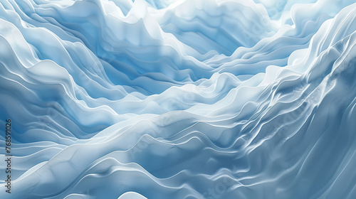 background of abstract cloud texture with alternating blue and white waves, like drifts of snow