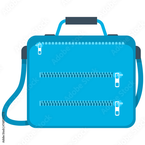 Portable lunch bag vector cartoon illustration isolated on a white background.