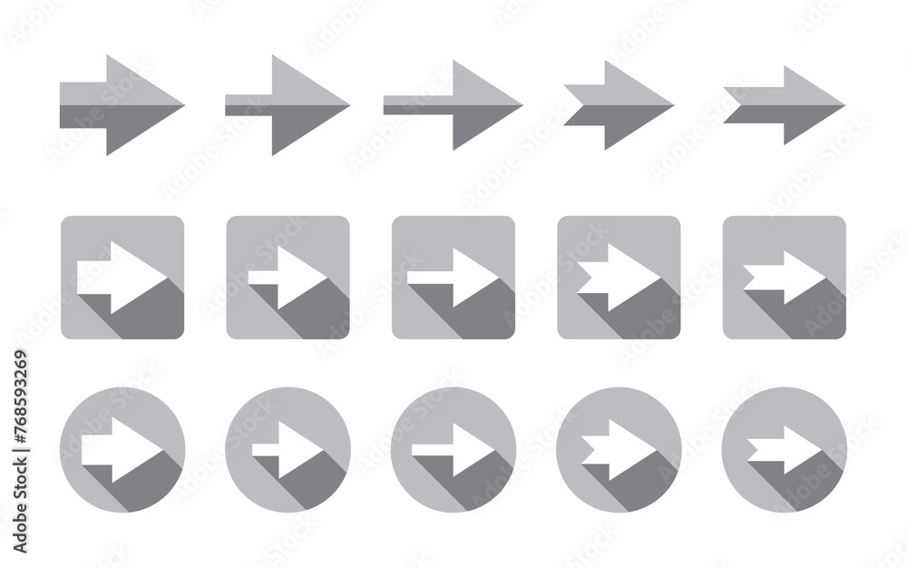 Flat Arrows Icon Set Flat Arrows Icon Set