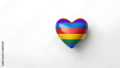 Free Download LGBT flag in the shape of a heart. In minimalist style - GFXLoad