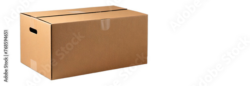 cardboard box isolated transparent background PNG ai generated © slumart