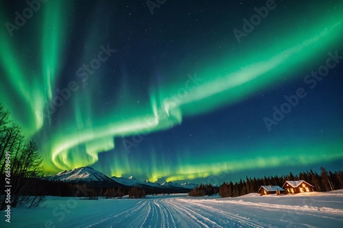 Wallpaper Mural Aurora borealis light up the winter sky Torontodigital.ca