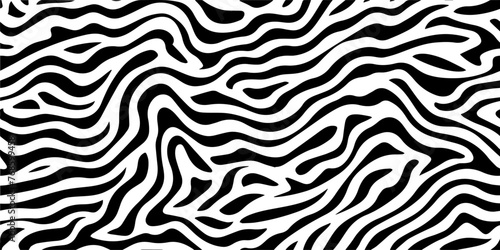 zebra waves pattern vector illustration silhouette laser cutting black and white shape