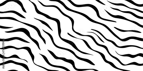 wavy lines interrupted waves vector illustration silhouette laser cutting black and white shape