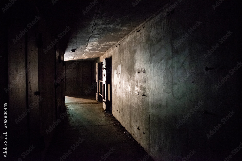 Underground bunker near the bluff at Fort Ebey State Park in Washington State