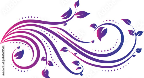 abstract floral background with butterflies