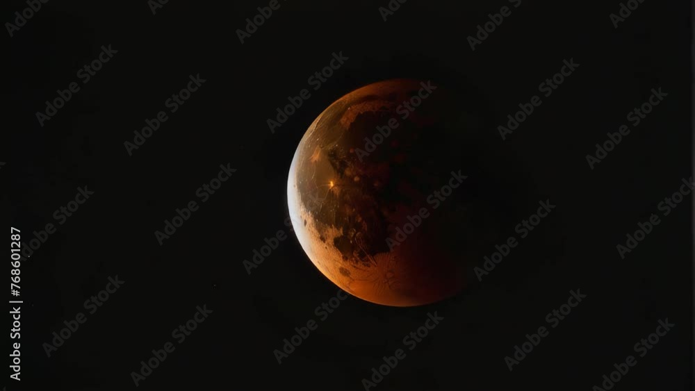 A vivid depiction of a lunar eclipse, showcasing the moon in a dark, celestial space, capturing the essence of cosmic majesty and astronomical events. A vivid depiction of a lunar eclipse, showcasing the moon in a dark, celestial space, capturing the essence of cosmic majesty and astronomical events.