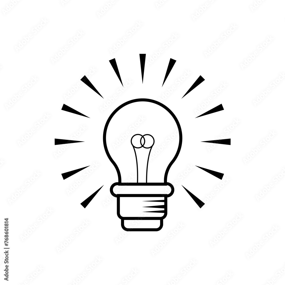 Light Bulb Icon. Idea Symbol - Vector. Light Bulb Icon. Idea Symbol - Vector.