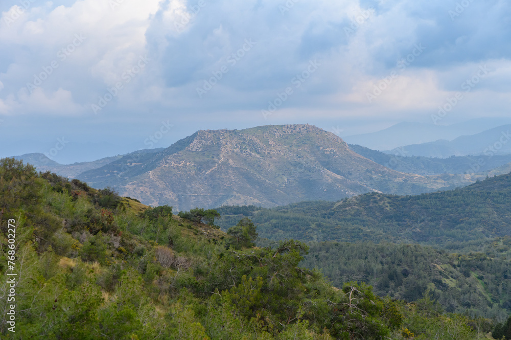 Troodos mountains in Cyprus, close to Mount Olympus, popular for area for tourists, hikes, and quads 1