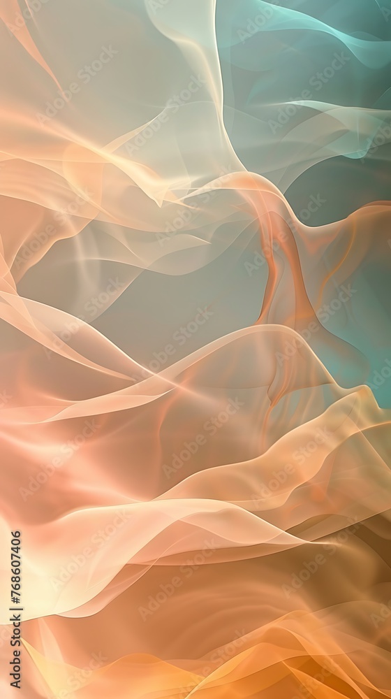 Fototapeta premium Desert Winter Gradients: Smooth Abstract Art in Tranquil Color Palette