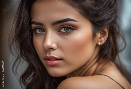 Wallpaper Mural A Portrait Of Breathtakingly Gorgeous, Exotic, Beautiful Woman.
 Torontodigital.ca