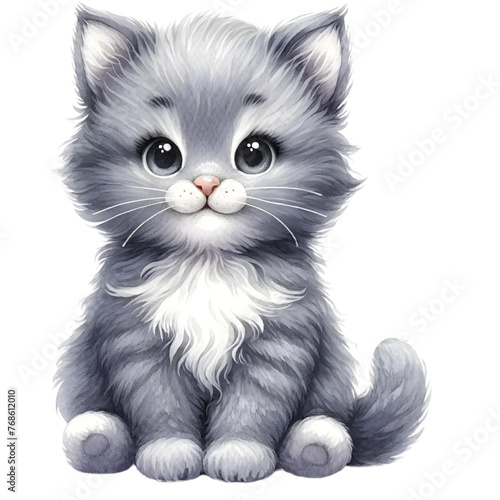 cat in a grey color