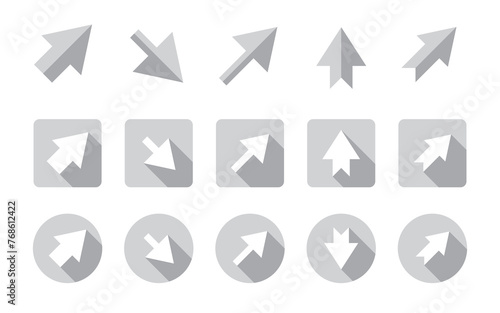 Flat Arrows Icon Set