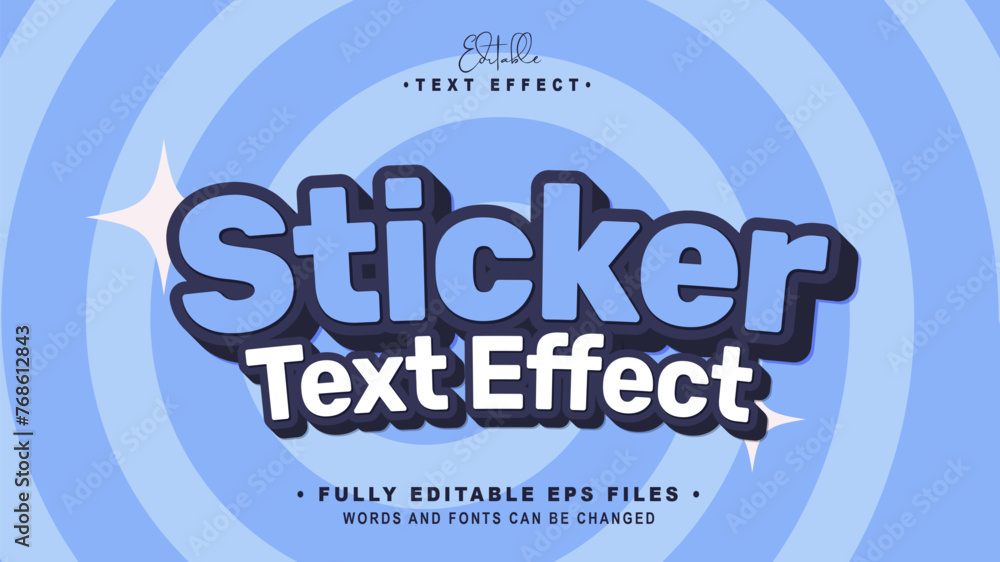 editable sticker text effect text effect.typhography logo