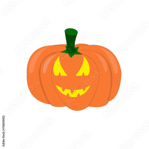 Découpes dans une citrouille pour fête halloween	