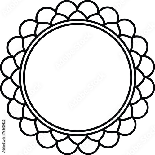 Vector floral art decor element that you can use as a frame, logo design, background or any way as per your creativity