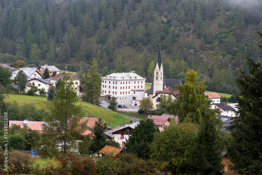 Blick auf Val Müstair in der Schweiz	
