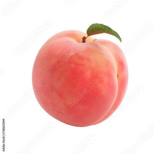 Wallpaper Mural Radiant Peach on White A Vivid and Pristine Portrayal of Freshness and Quality Torontodigital.ca