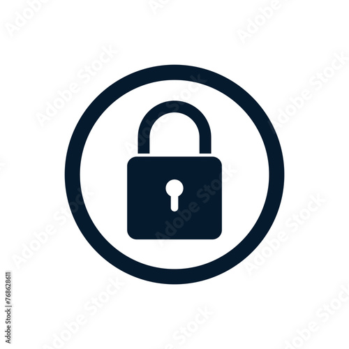 The padlock. The concept of inaccessible, limited. Vector linear icon isolated on white background.