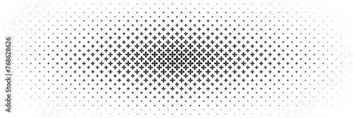 horizontal halftone from center of four diamond shapes design for pattern and background. © eNJoy Istyle