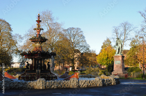 Decorative 19th Century Fountain in Public Park