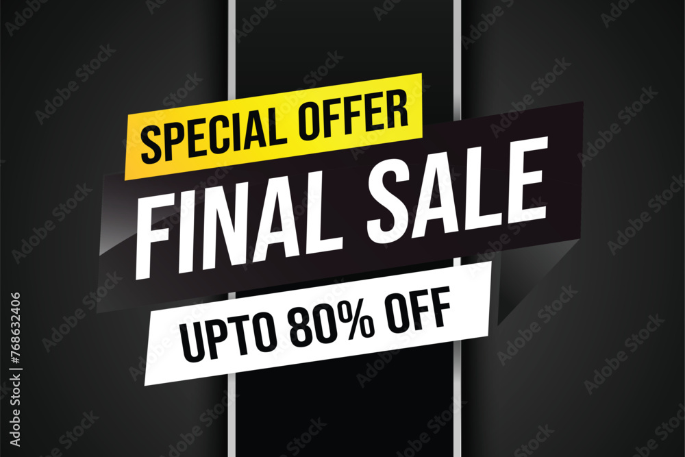 Special offer final sale tag. Banner design template for marketing. Special offer promotion or retail. background banner modern graphic design for store shop, online store, website, landing page

