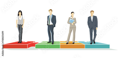 Karriere Aufstieg, Geschäfts Verbesserung, Illustration