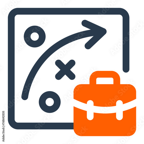 Business Strategy Analysis with Business Intelligence Vector Icon Illustration