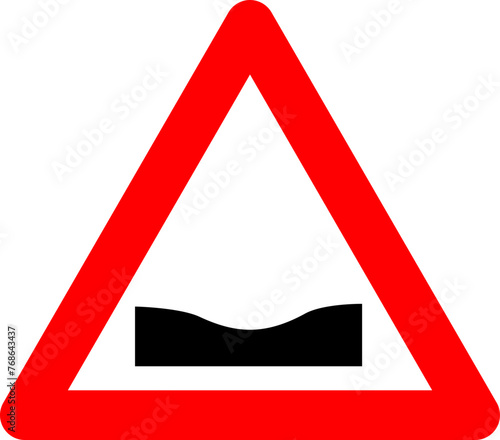 road sign speed breaker