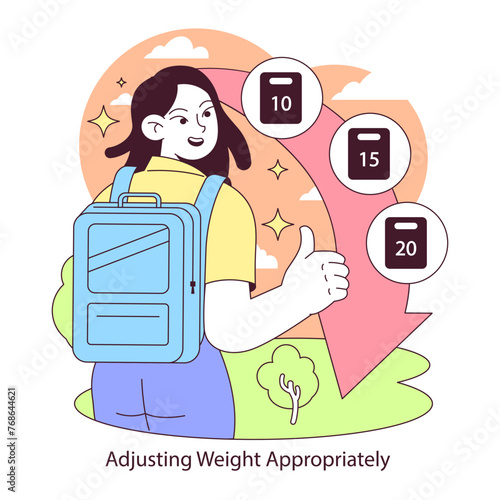 Load management concept. Flat vector illustration.