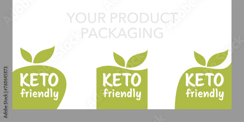 Keto friendly label for bottom of packaging
