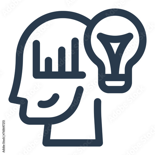 Holistic Business Insight with Business Intelligence Vector Icon Illustration